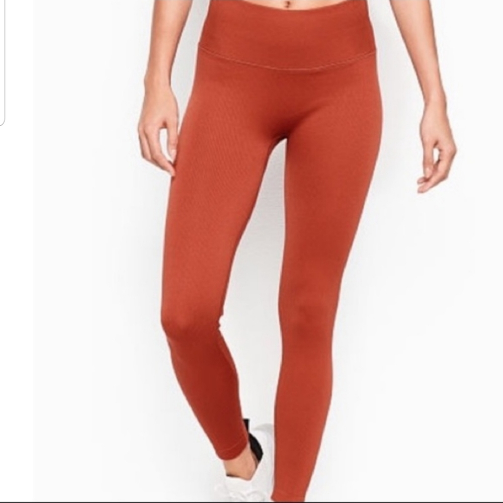 Purple Ribbed Seamless High Rise 7/8 Legging